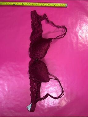 Lace Push-Up Bra - Wine